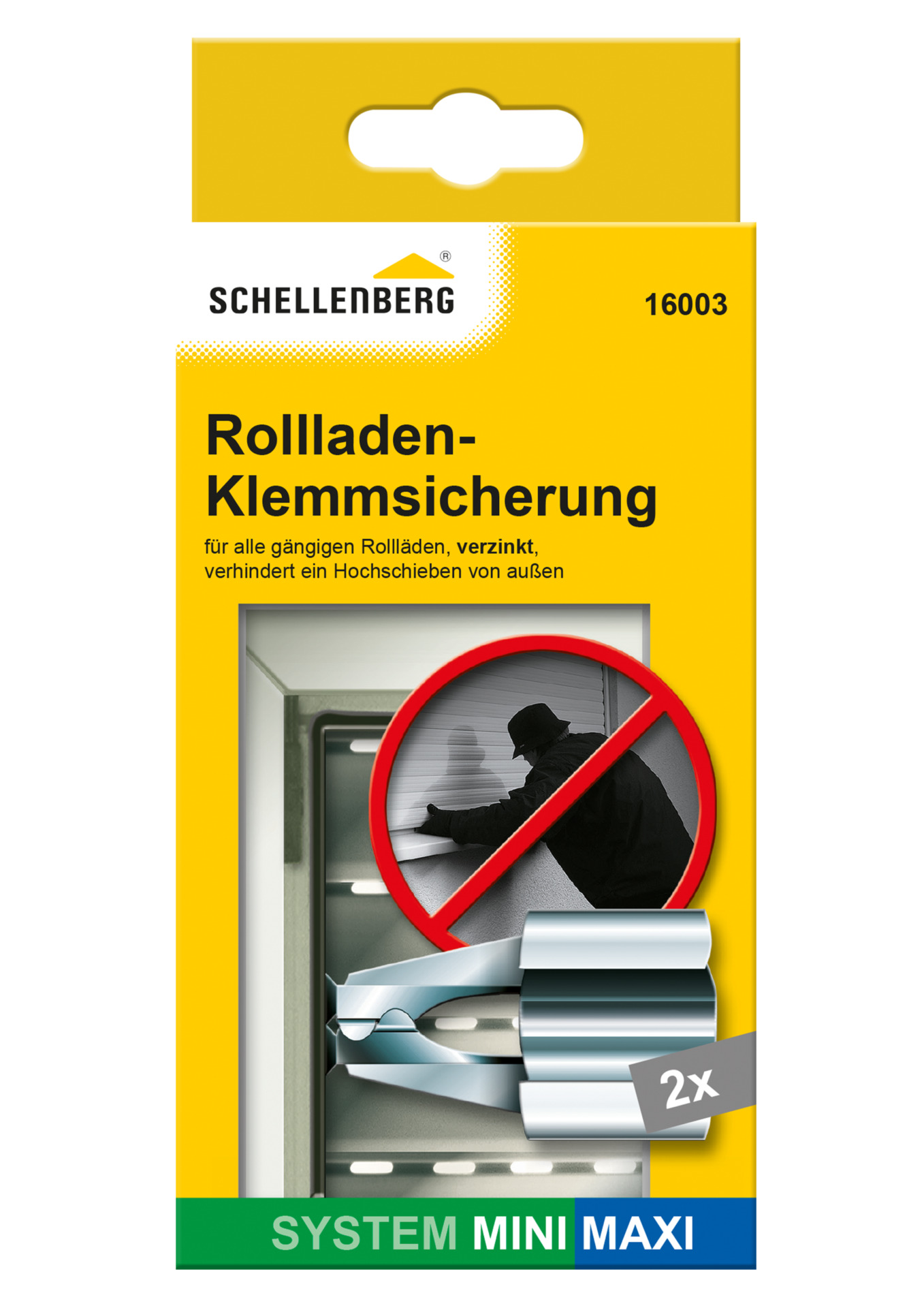 Rolladen-Klemmsicherung Mini/Maxi, 2 Stück