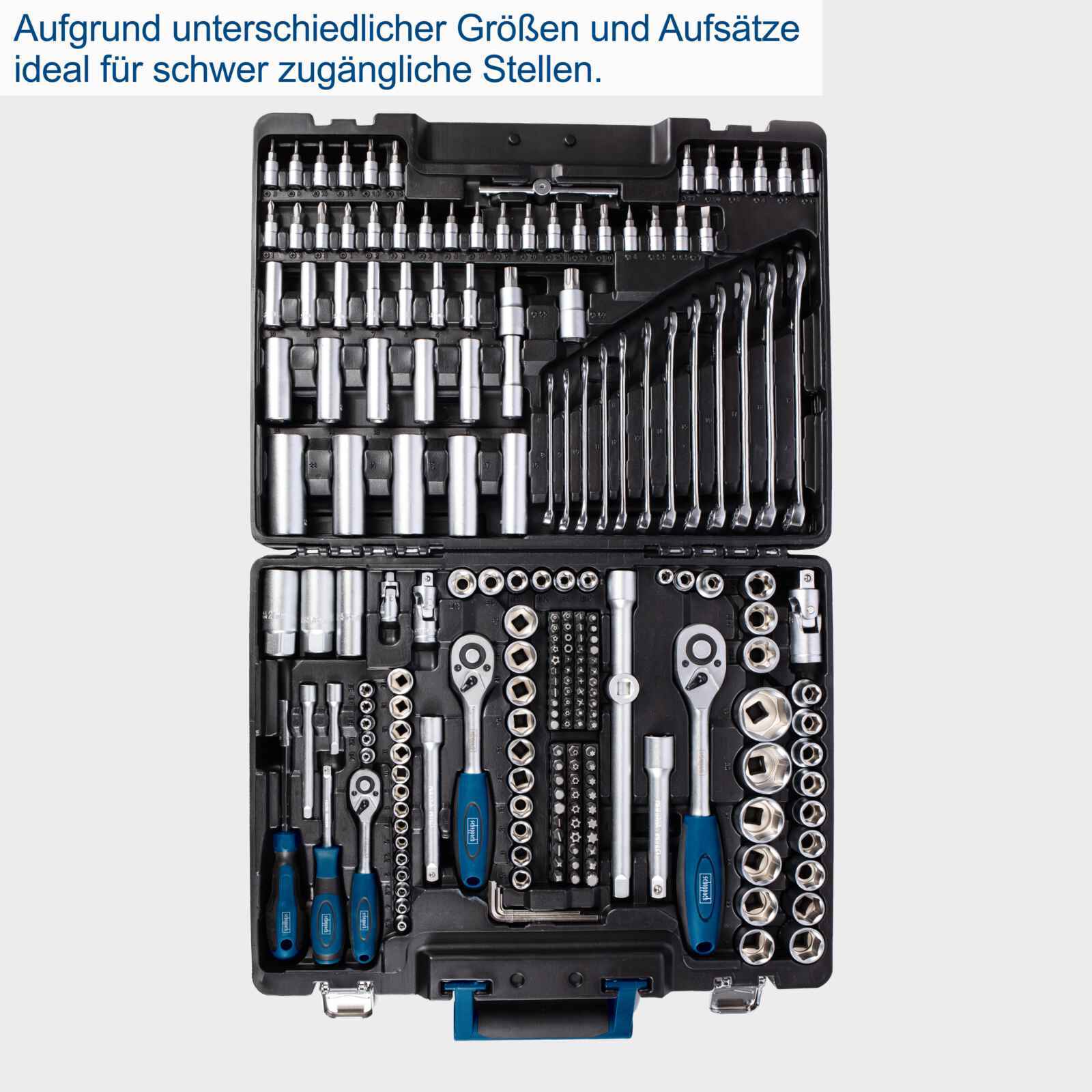 Werkzeugkoffer TB217, 217-teiliges Werkzeug Set, Steckschlüsselsatz