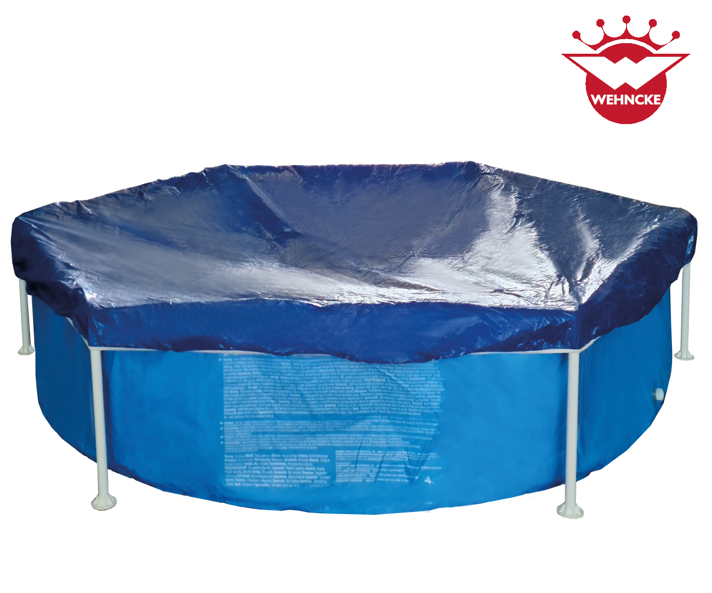 Poolabdeckung mit Gummizug, blau