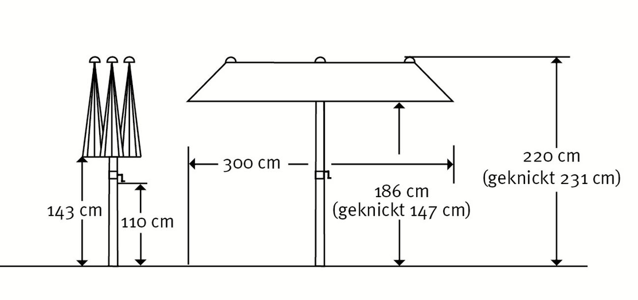 Rechteckschirm Salerno