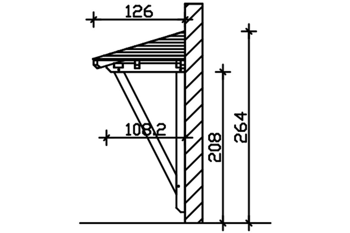 Vordach Wesel 2 Walmdach bei leitermann.de günstig kaufen Vordach Wesel 2 Walmdach