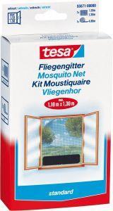 Tesa Fliegengitter Standard für Fenster, 1,1x1,3m anthrazit
