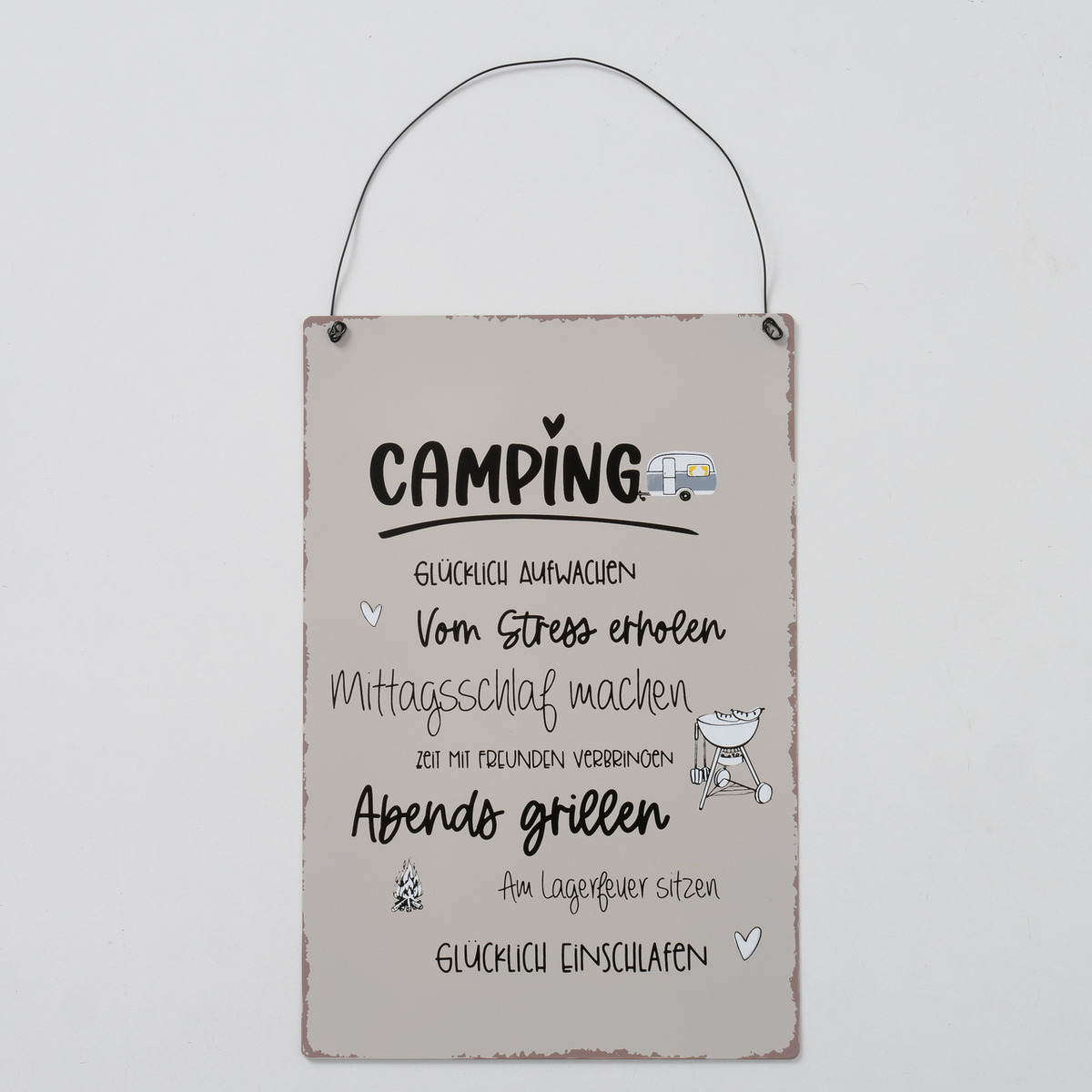 Schild Camper 3-fach sortiert