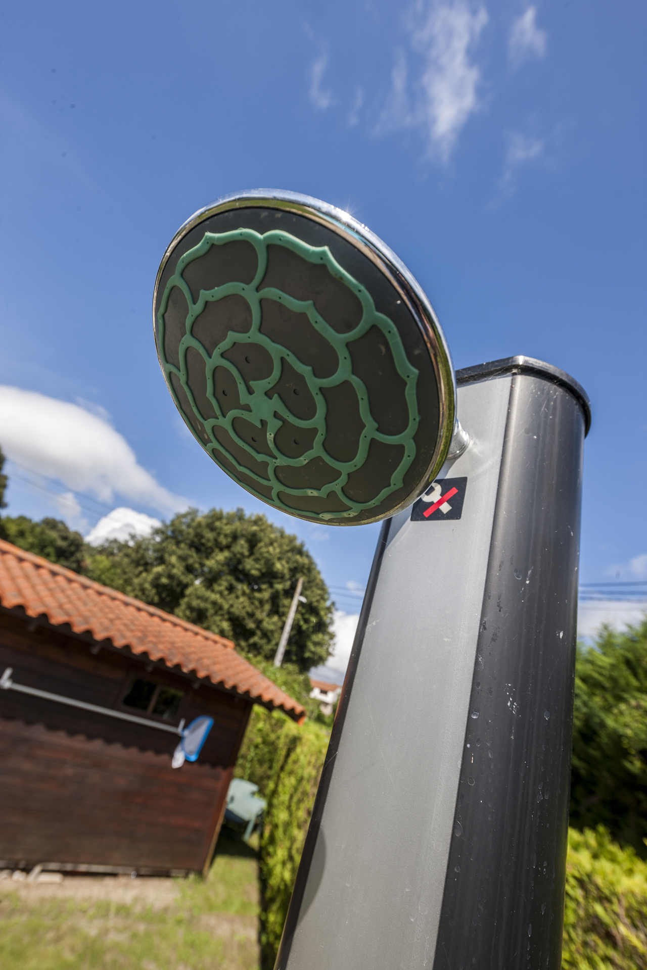 PVC Solardusche mit Fußdusche, 35l, aluminium