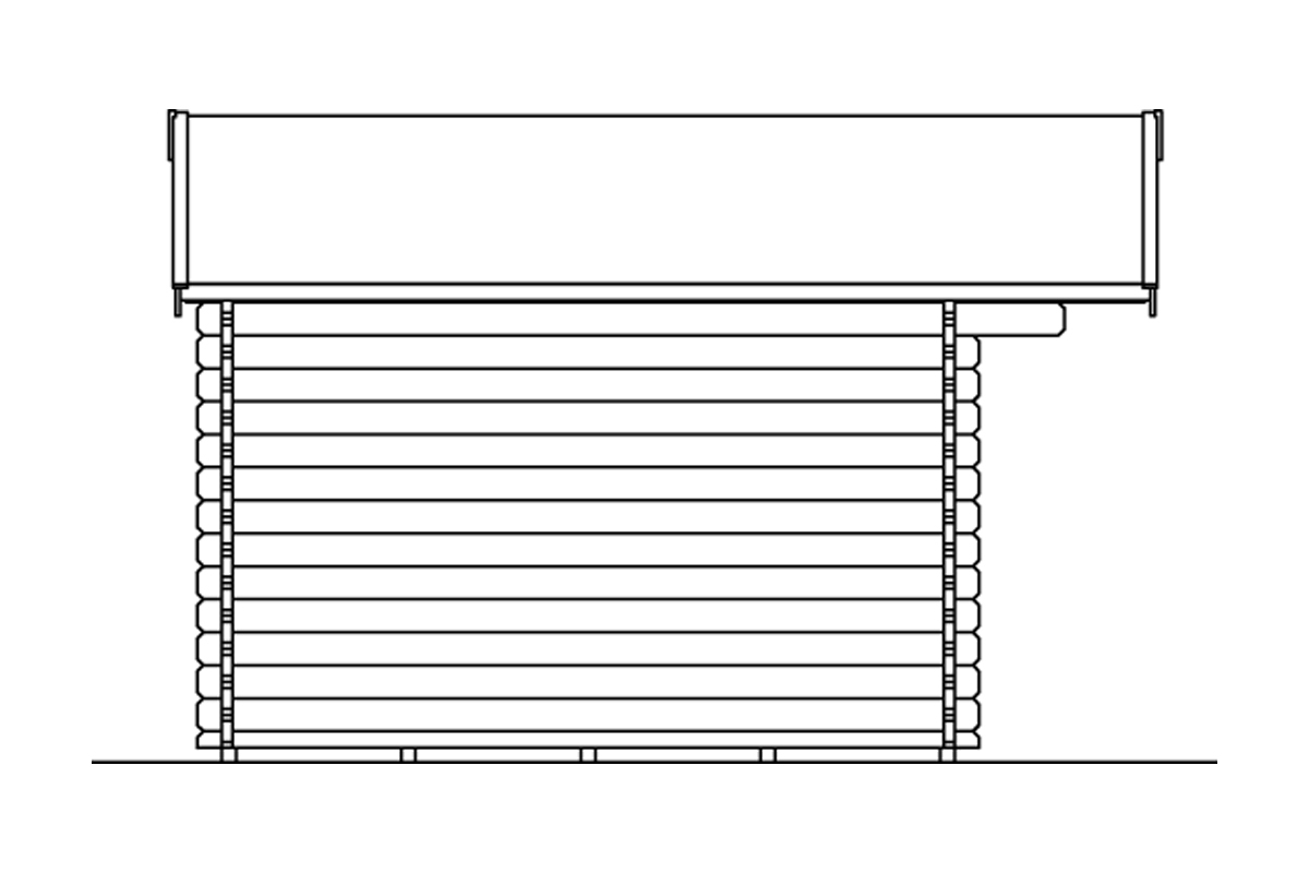 Gartenhaus Trondheim 1, 380x300cm, natur