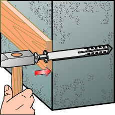 Nageldübel Nylon/Stahl