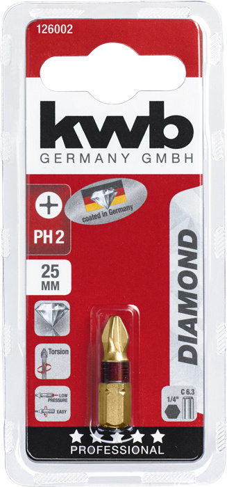 Diamant Schraubendreherbit 25 mm PH bei leitermann.de günstig kaufen Diamant Schraubendreherbit 25 mm PH