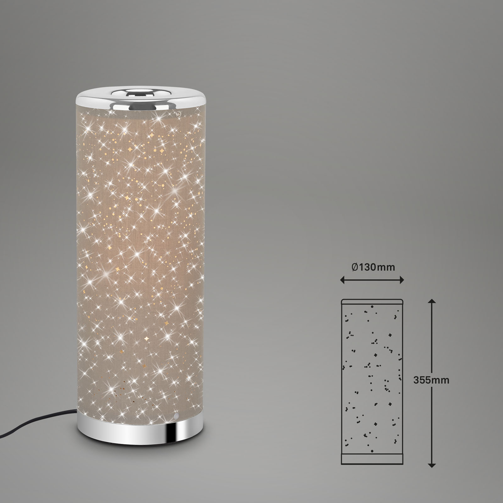 YOTA LED Tischleuchte Starlight-Effekt Ø 35,5cm bei leitermann.de günstig kaufen YOTA LED Tischleuchte Starlight-Effekt Ø 35,5cm
