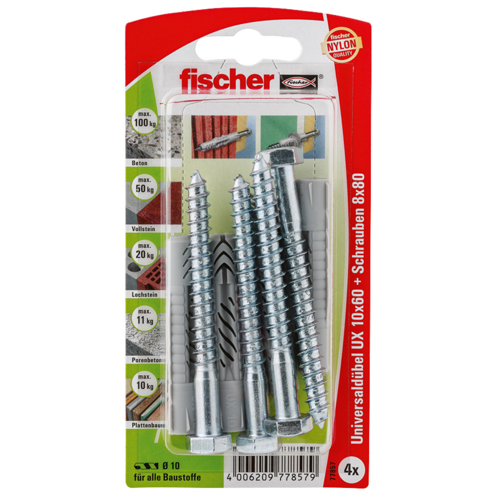 Universaldübel UX SK, 4 Stück