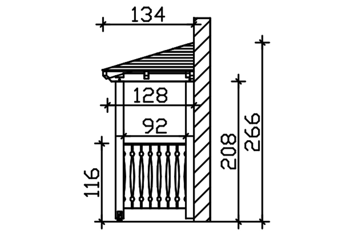 Vordach Wismar 6 Walmdach bei leitermann.de günstig kaufen Vordach Wismar 6 Walmdach