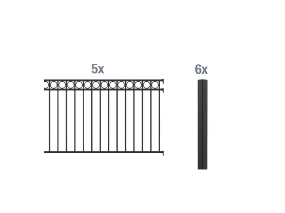 Grundset Zierzaun Circle 10m bei leitermann.de günstig kaufen Grundset Zierzaun Circle 10m