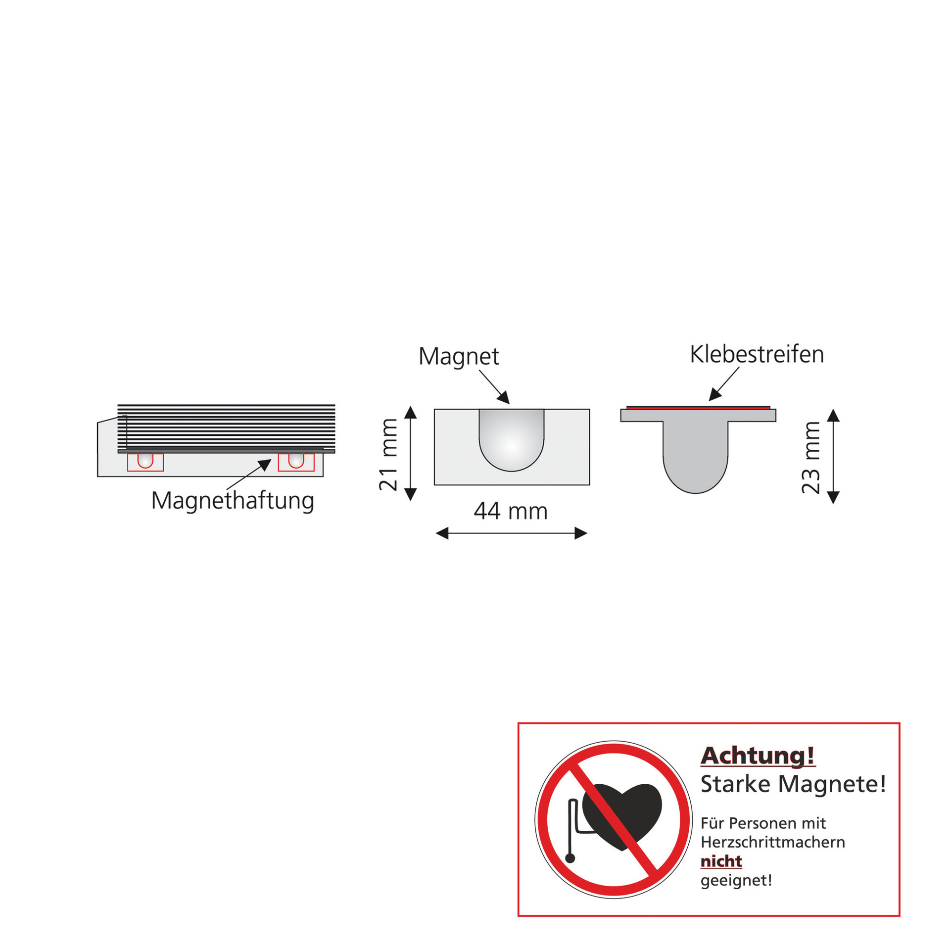 Magnethalter für Jalousien 2 Stück bei leitermann.de günstig kaufen Magnethalter für Jalousien 2 Stück