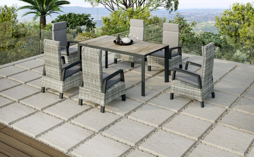 Movesessel Sanogo silbergrau