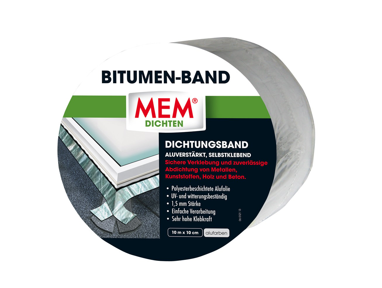 MEM Bauchemie GmbH MEM Bitumen-Band alu 10 cm x 10 m