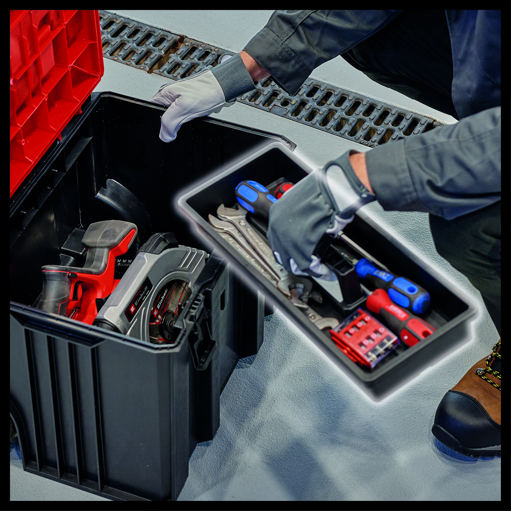 Systemkoffer E-Case L mit Rädern