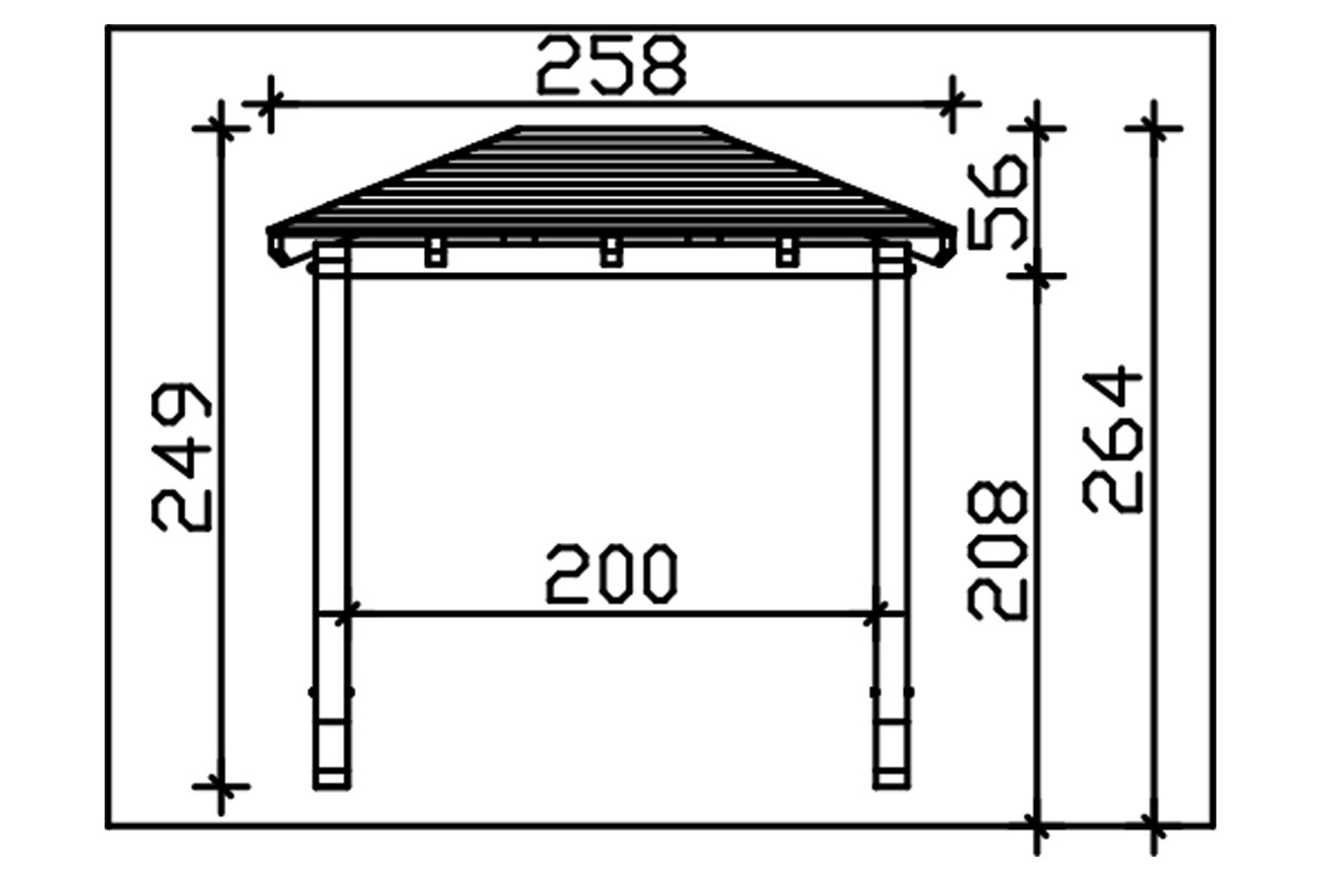 Vordach Wismar 2 Walmdach bei leitermann.de günstig kaufen Vordach Wismar 2 Walmdach