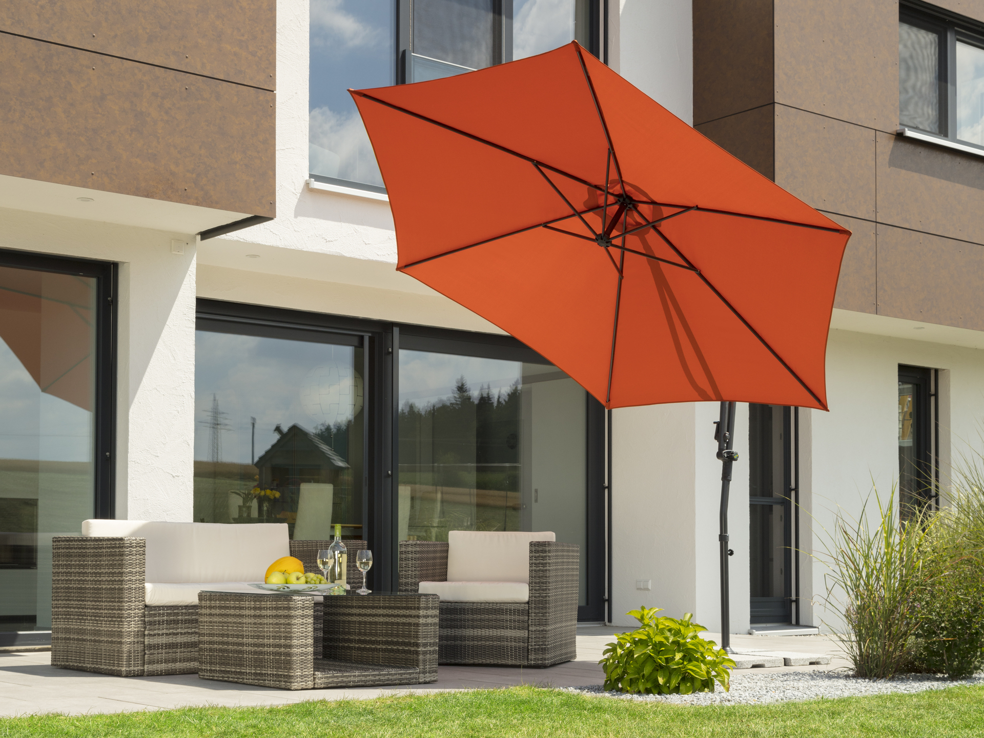 Ampelschirm Genua Ø 300/6cm, sechseckig bei leitermann.de günstig kaufen Ampelschirm Genua Ø 300/6cm, sechseckig