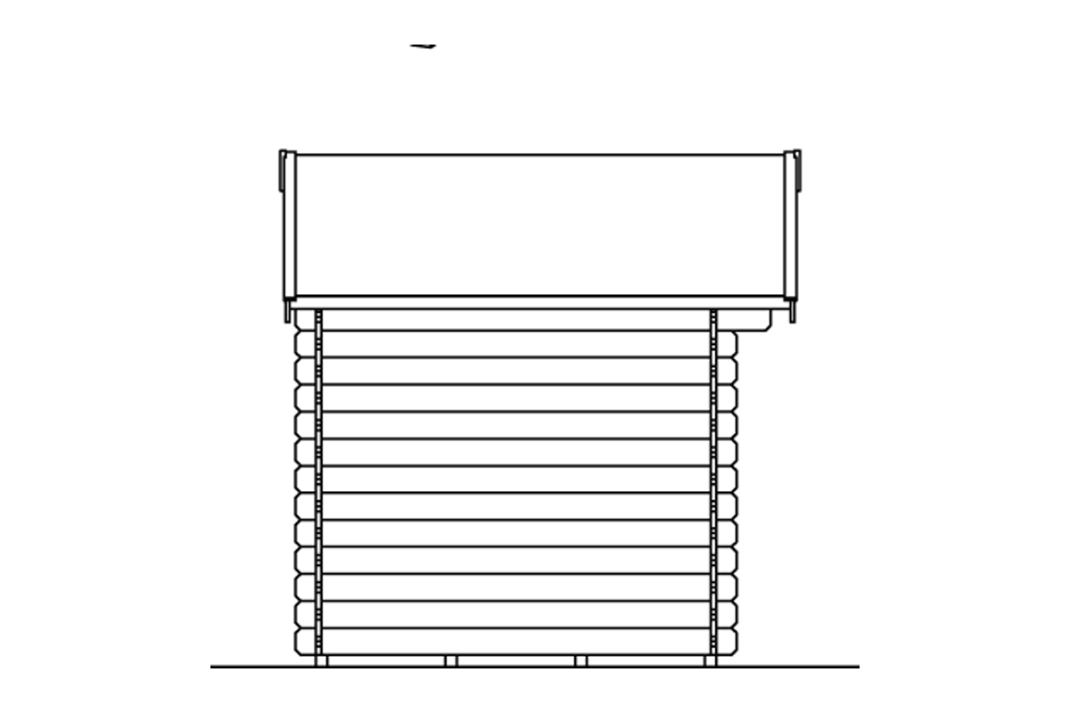 Gartenhaus Palma , mit Vordach natur