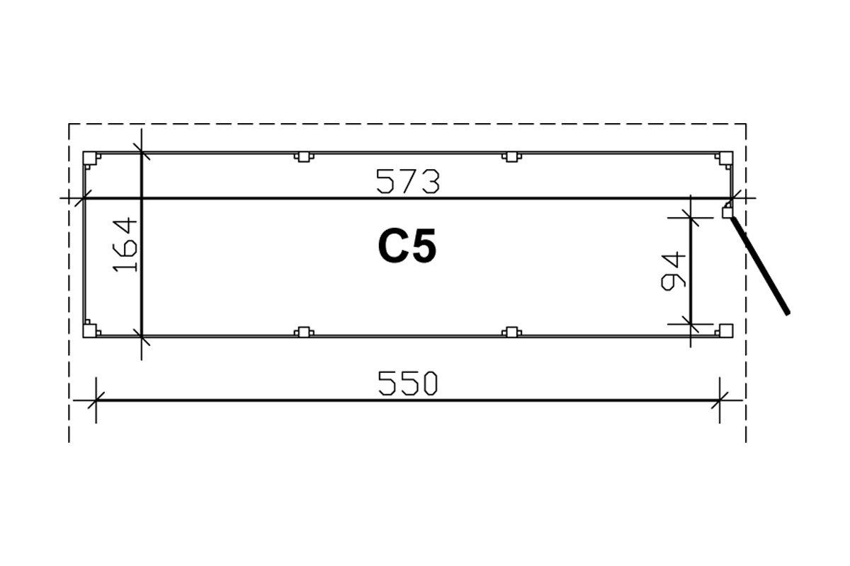 Abstellraum aus Profilschalung imprägniert