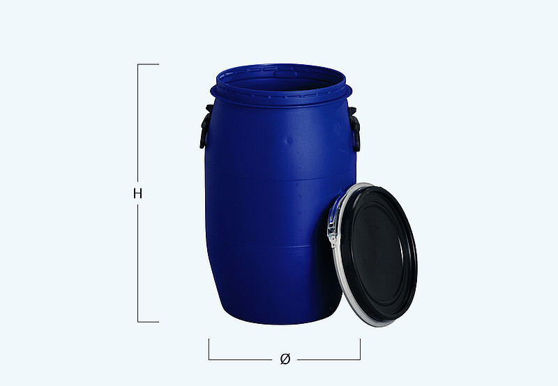 Maischefass rund blau