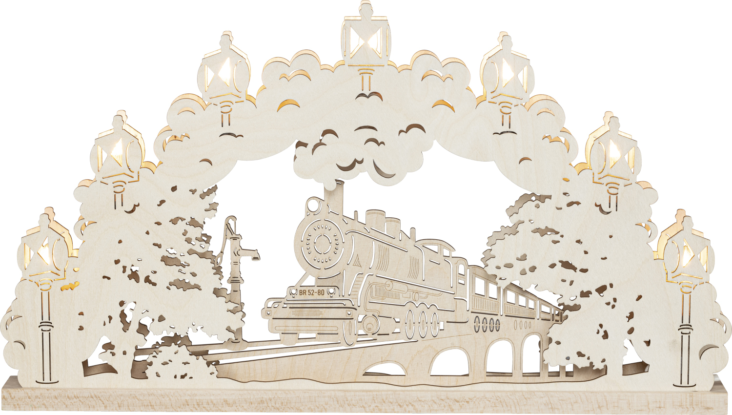 3D-Lichterbogen, 52x30x4,5cm, 7-flammig