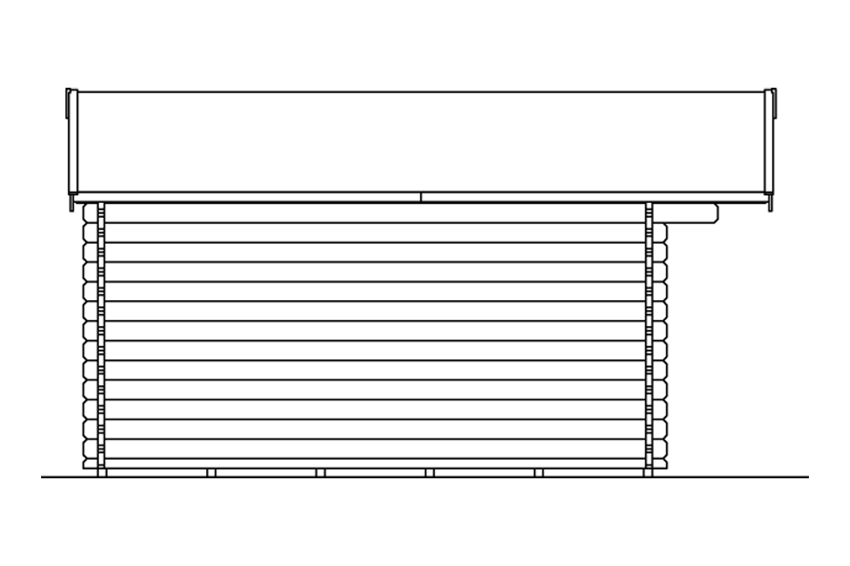 Gartenhaus Trondheim 2, 380x380cm, natur