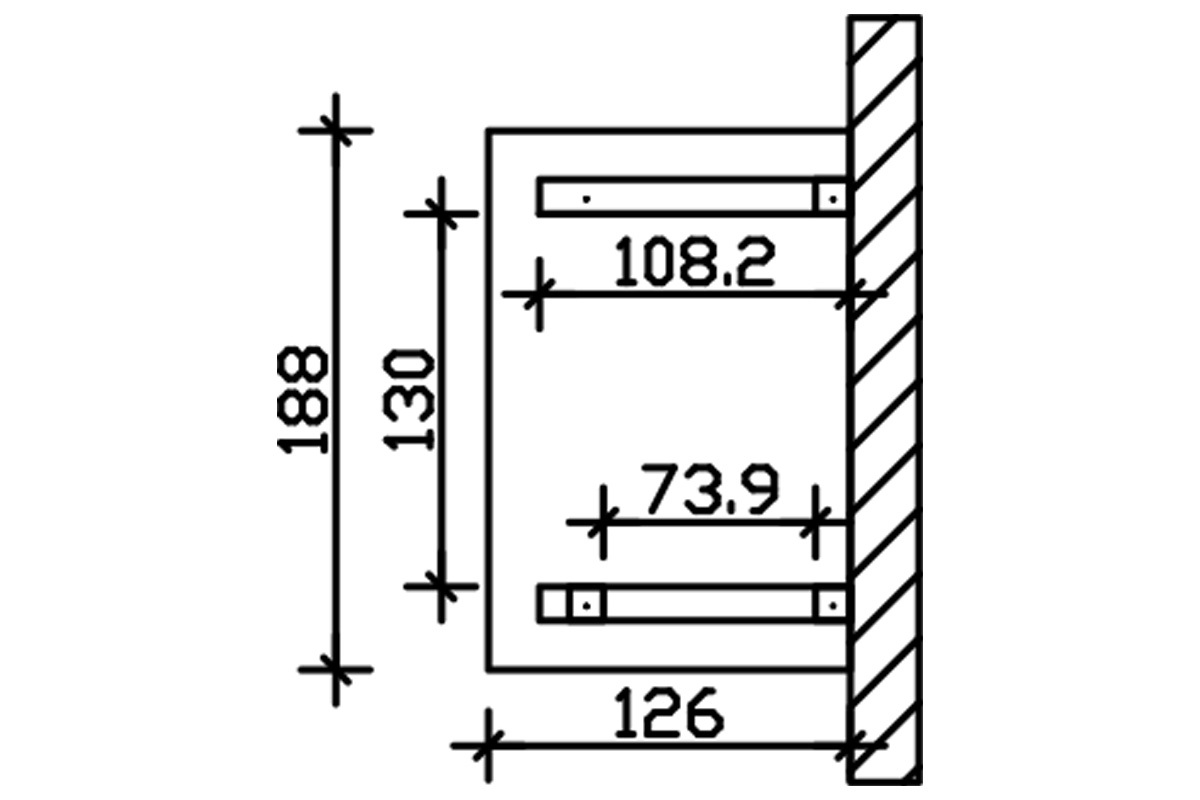 Vordach Wesel 3 Walmdach
