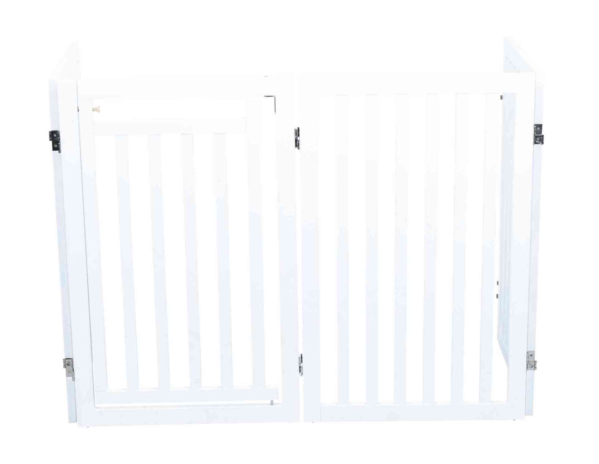 Hunde-Absperrgitter mit Tür, 4-teilig