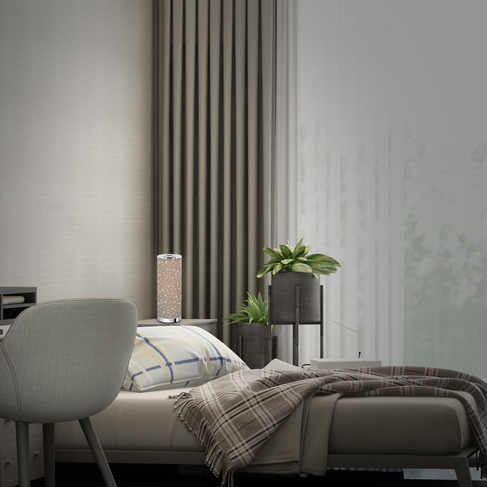 YOTA LED Tischleuchte Starlight-Effekt Ø 35,5cm bei leitermann.de günstig kaufen YOTA LED Tischleuchte Starlight-Effekt Ø 35,5cm