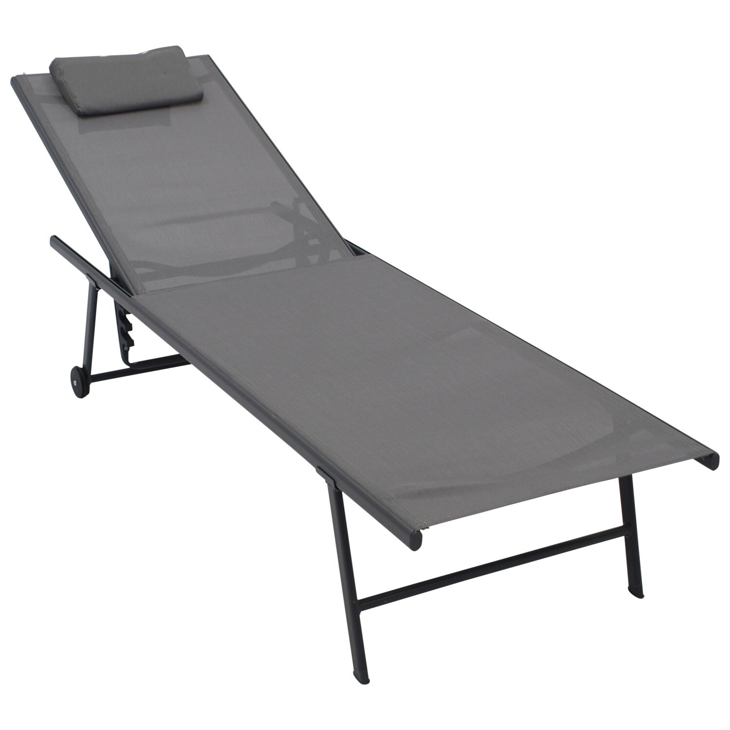 Gartenliege mit Rollen 2-er Set