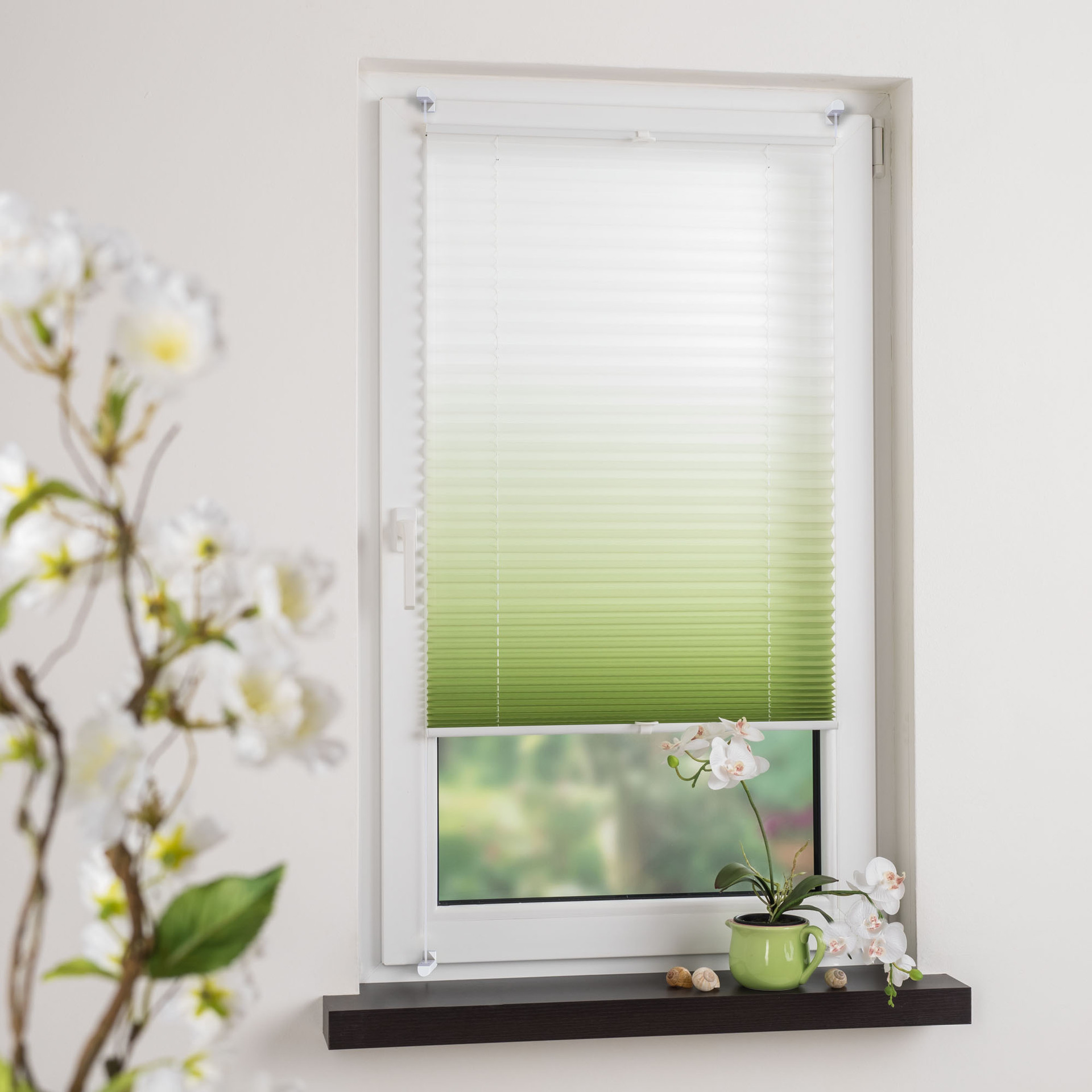 Klemmfix-Plissee Farbverlauf, verspannt