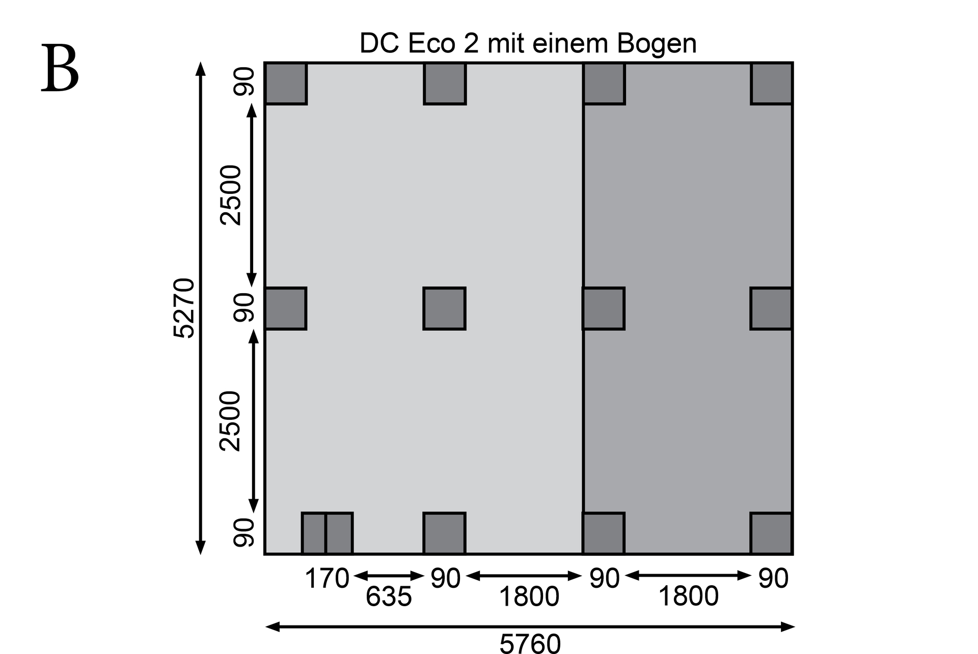 Doppelcarport Eco 2, 5,63x6,76x2,29m