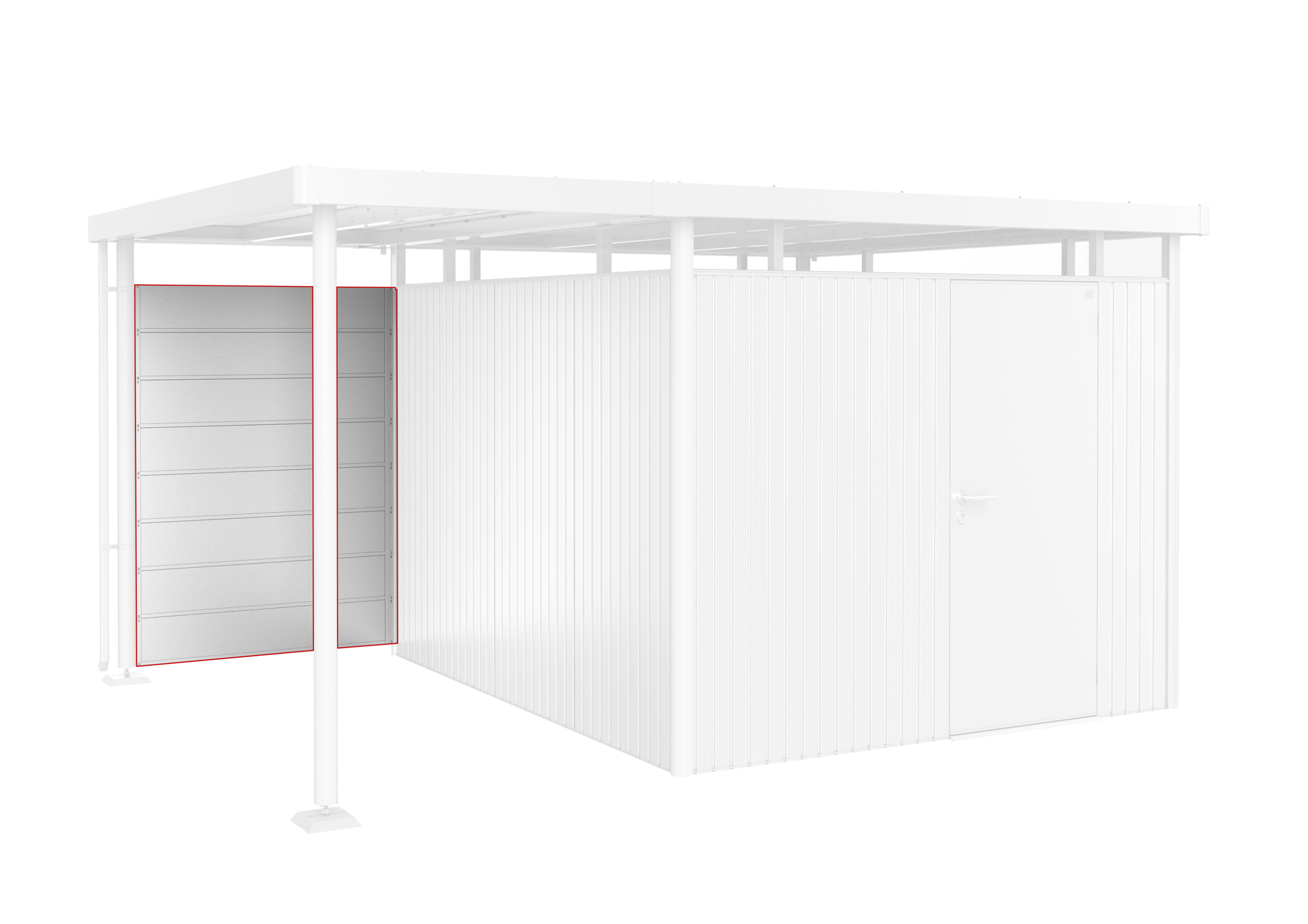 Rückwand für Seitendach Gr. S für Gr. H2-H5