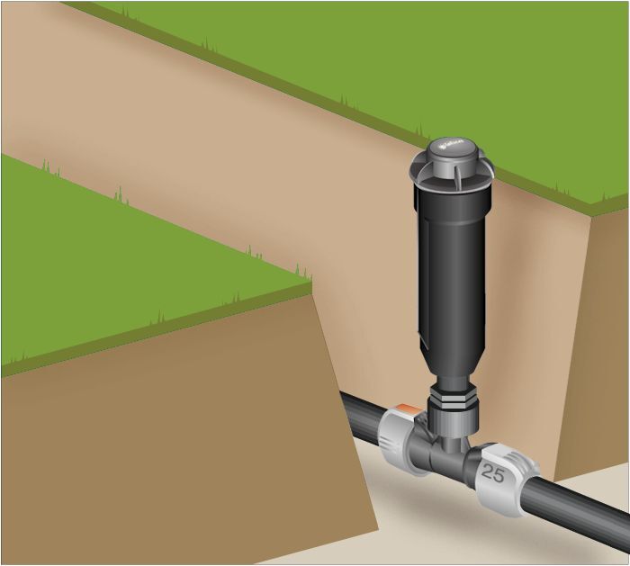 Sprinklersystem Turbinen-Versenkregner T 100 bei leitermann.de günstig kaufen Sprinklersystem Turbinen-Versenkregner T 100