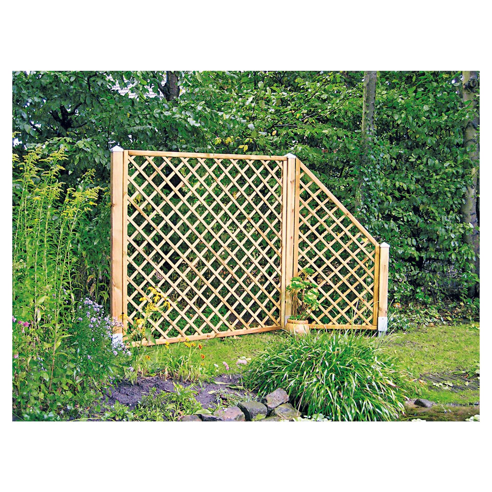 Diagonal-Rankzaun, genagelt