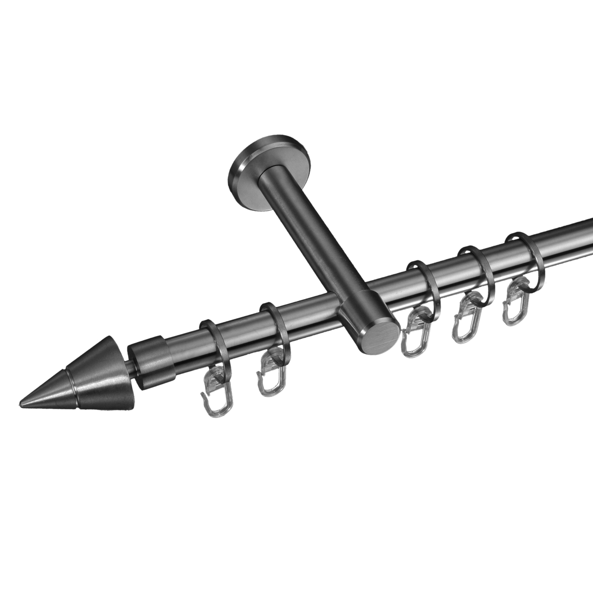 Gardinenstange Kegel 16 mm Stilgarnitur aus Edelstahl