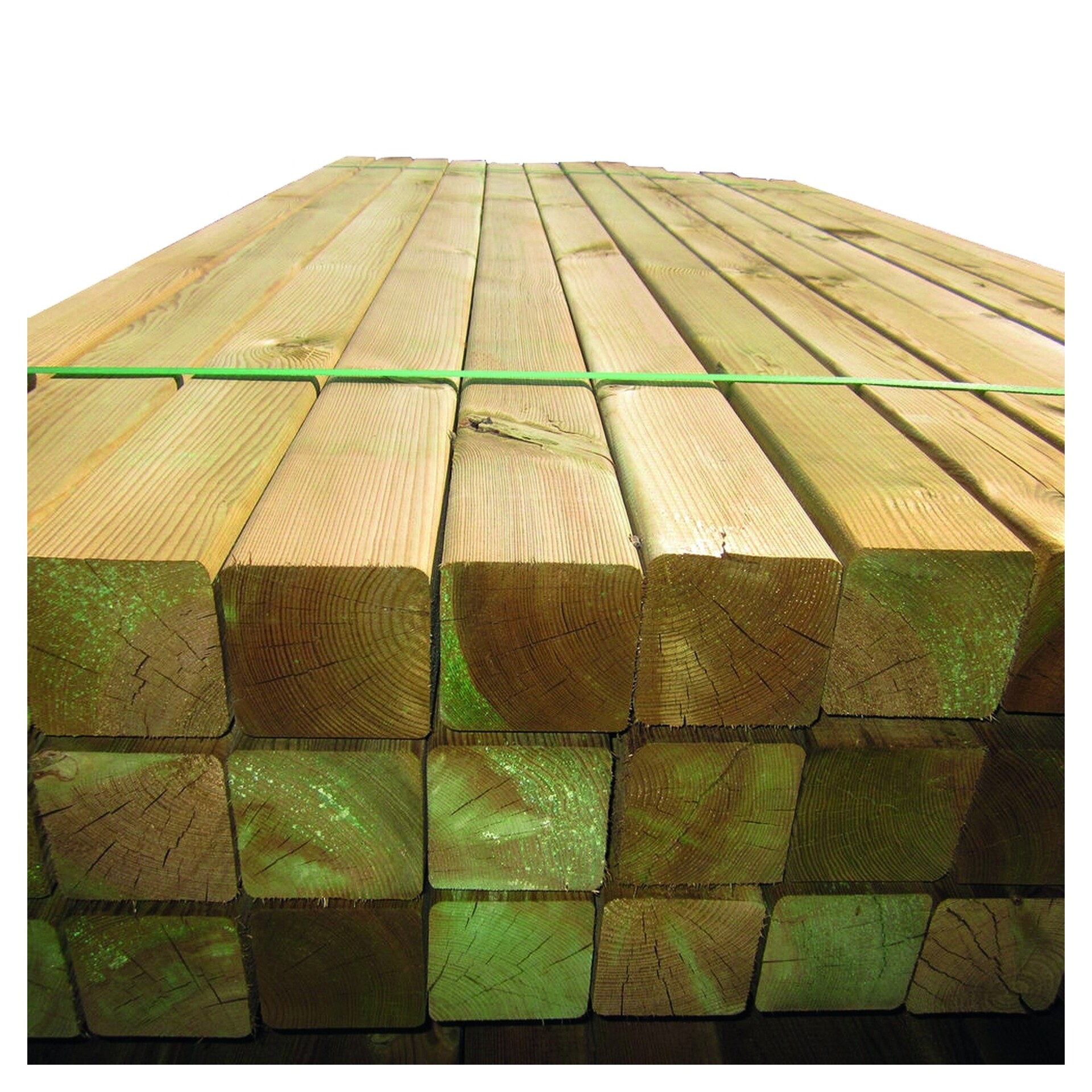 Kantholzpfosten kdi grün allseitig glatt