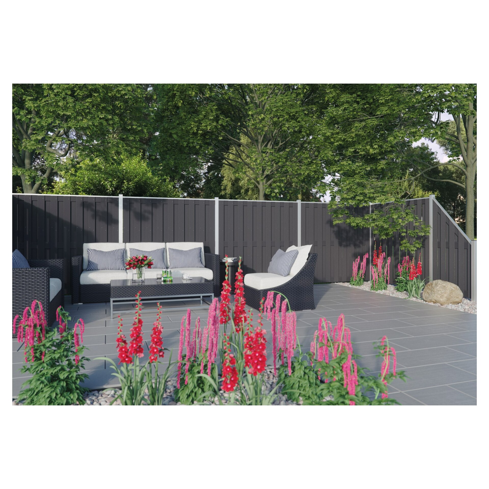 SHANGHAI-Serie WPC-Bretterzaun