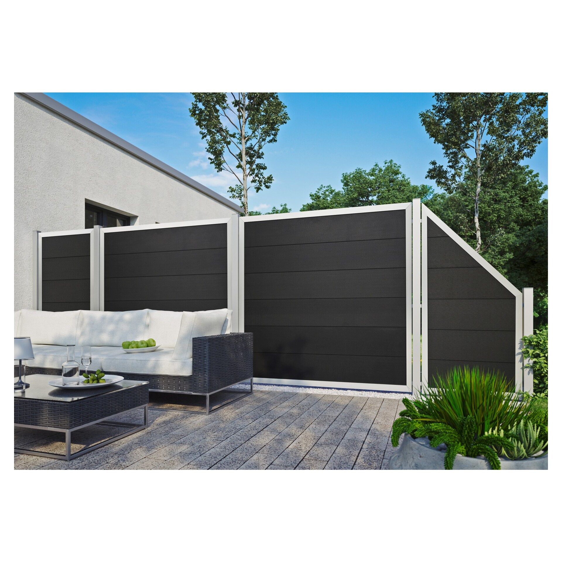 MALÖ-Serie ANTHRAZIT ECKE 90x180/90 cm