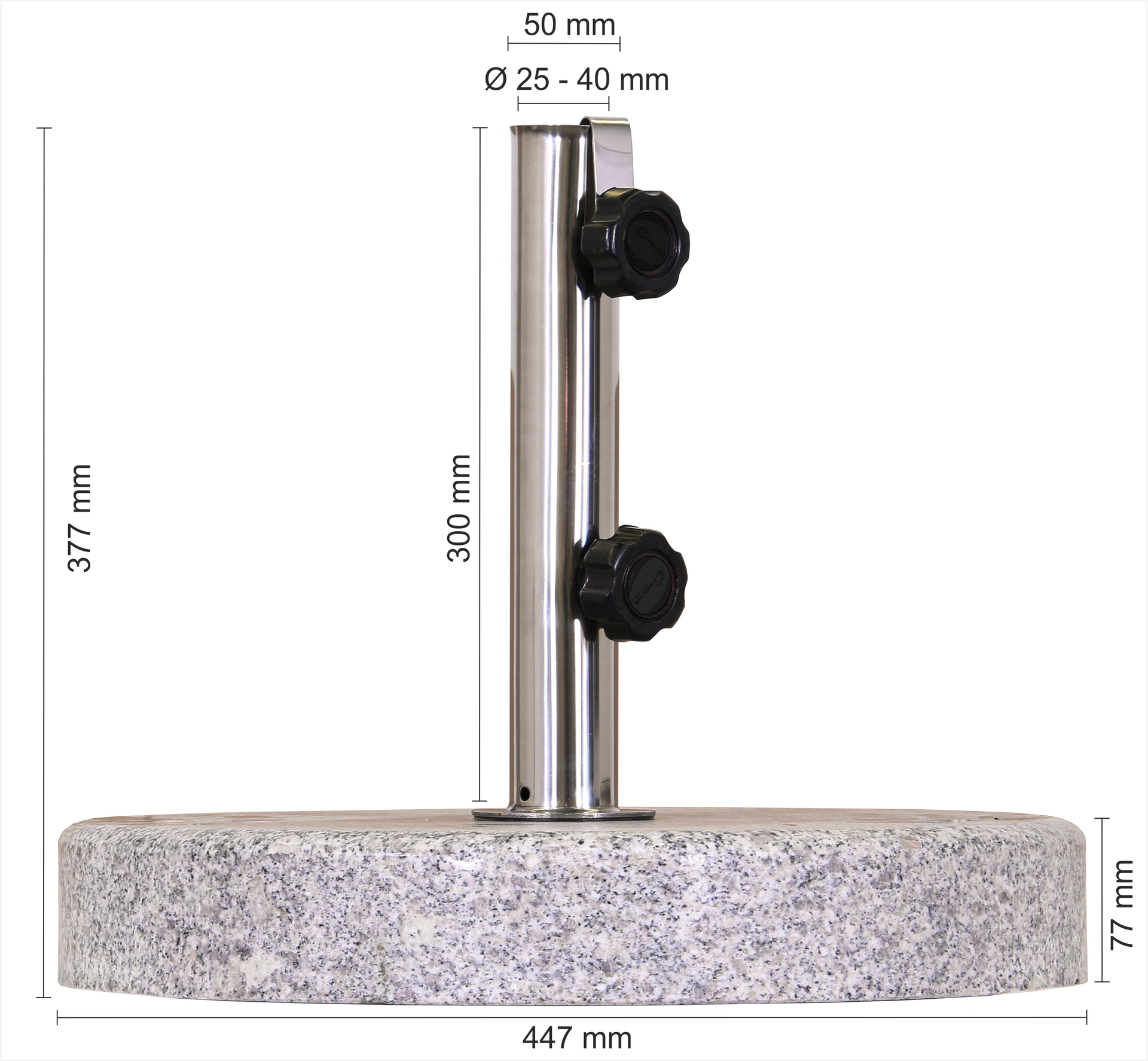 Granit-Ständer, ca. 30kg, rund
