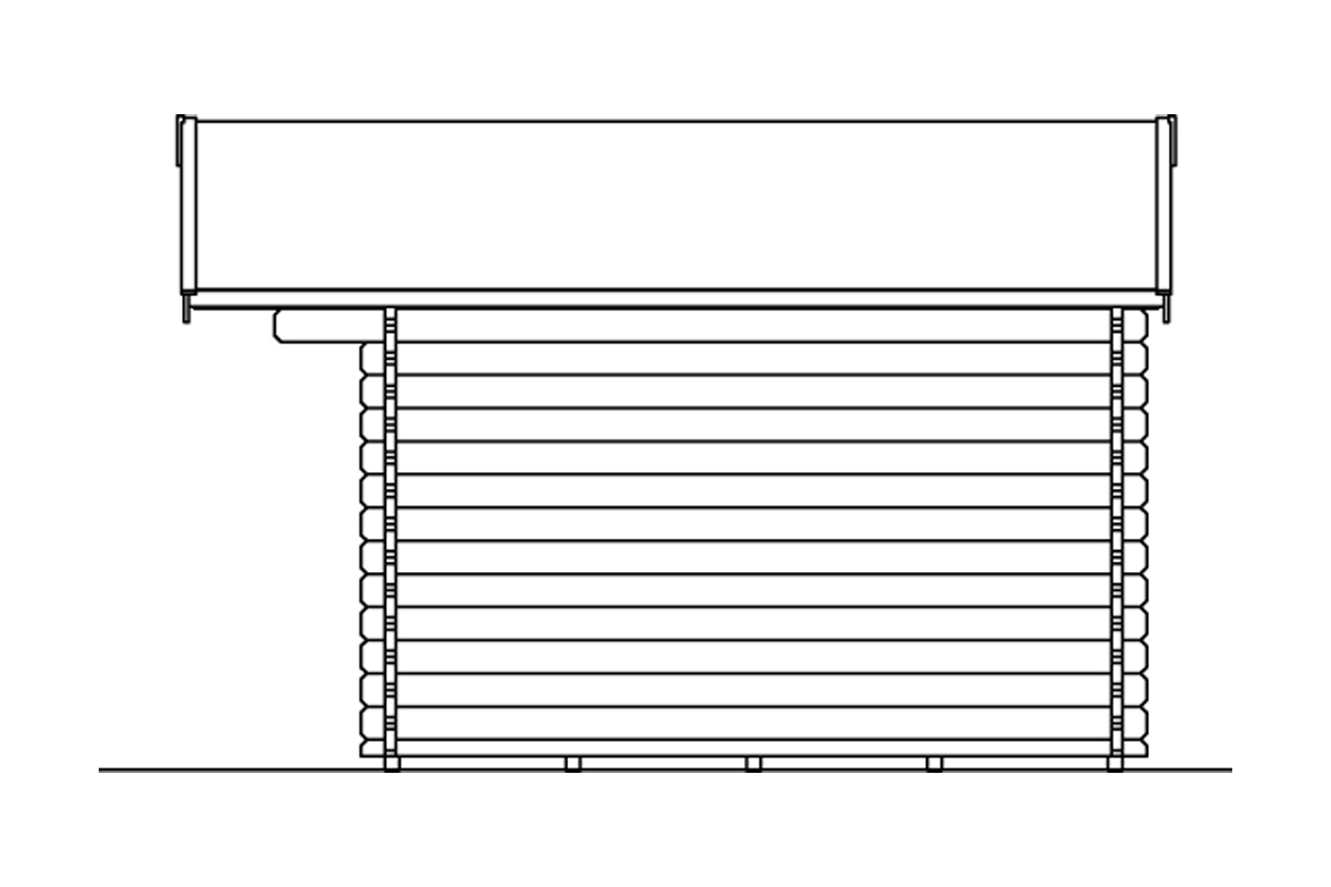 Gartenhaus Stavanger 1, mit Vordach 80cm natur