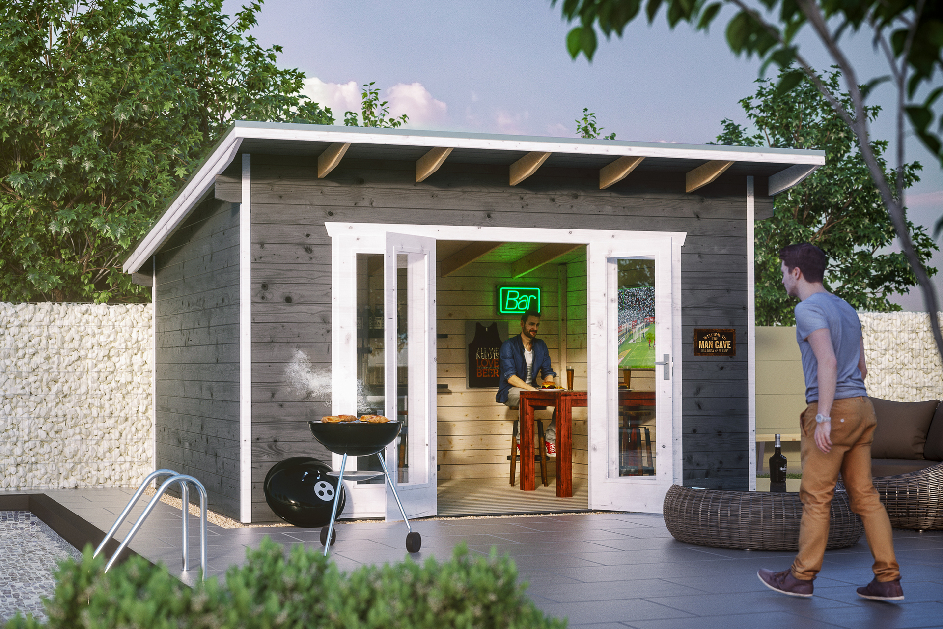 Gartenhaus Ostende 2, 28mm 400 x 300cm