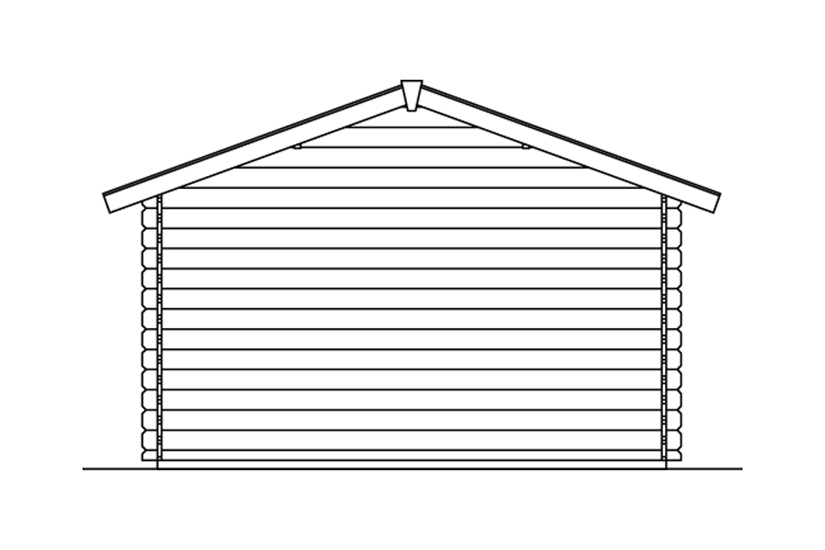 Gartenhaus Malaga , mit Vordach natur