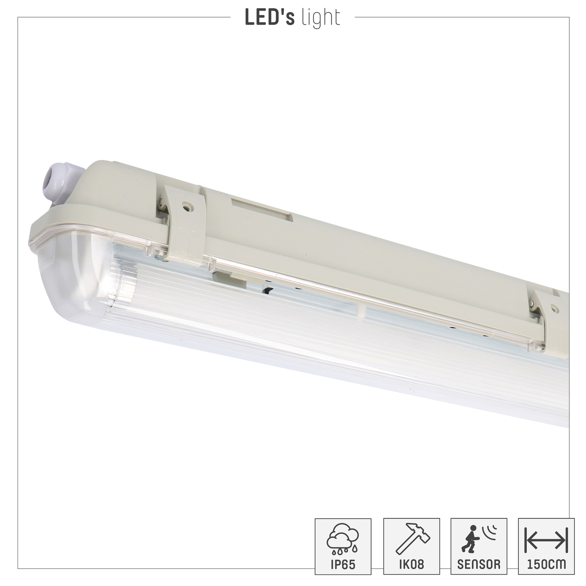 LED Wannenleuchte mit Sensor bei leitermann.de günstig kaufen LED Wannenleuchte mit Sensor