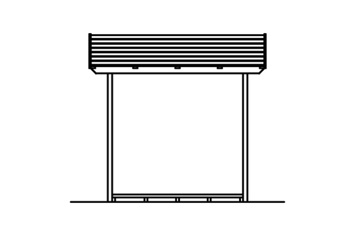 Holzunterstand Paul 1, 240x88cm bei leitermann.de günstig kaufen Holzunterstand Paul 1, 240x88cm