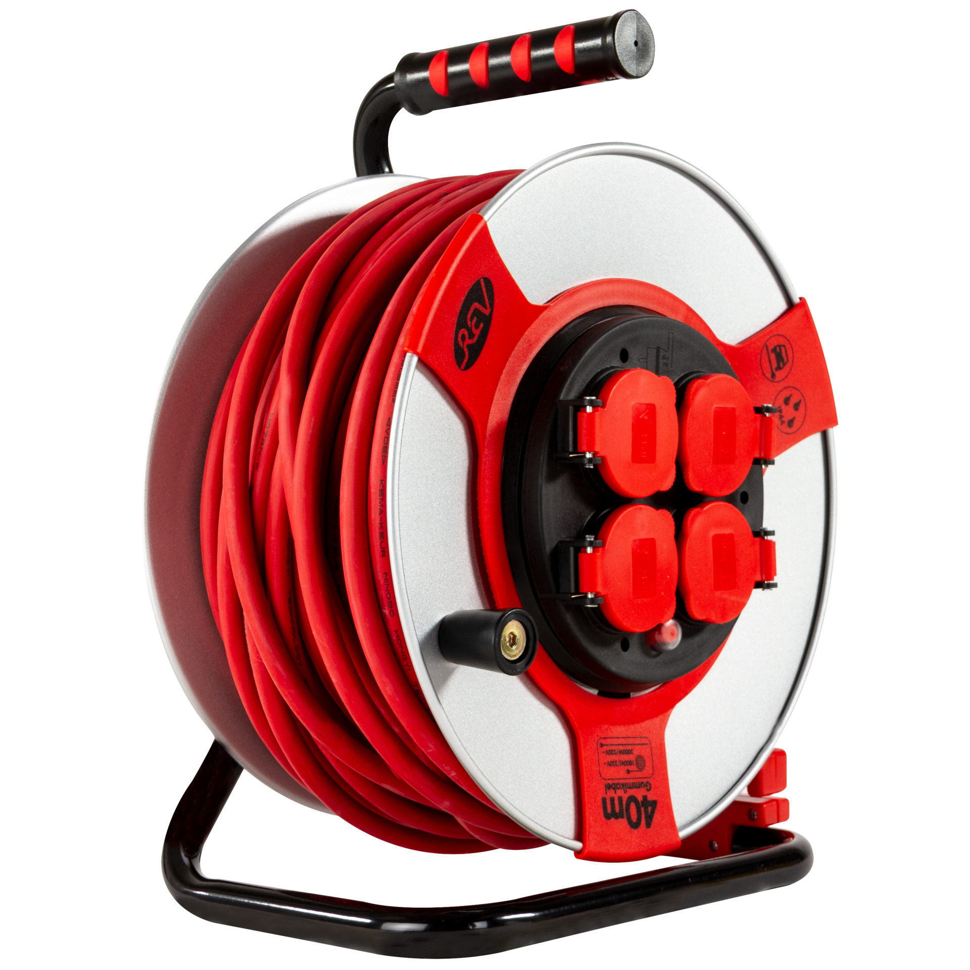 Kabeltrommel mit Deckel H07RN-F3G rot