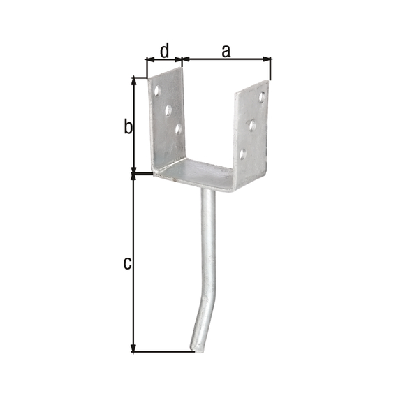 U-Pfostenträger/Betonanker Rundstahl zEinbet.