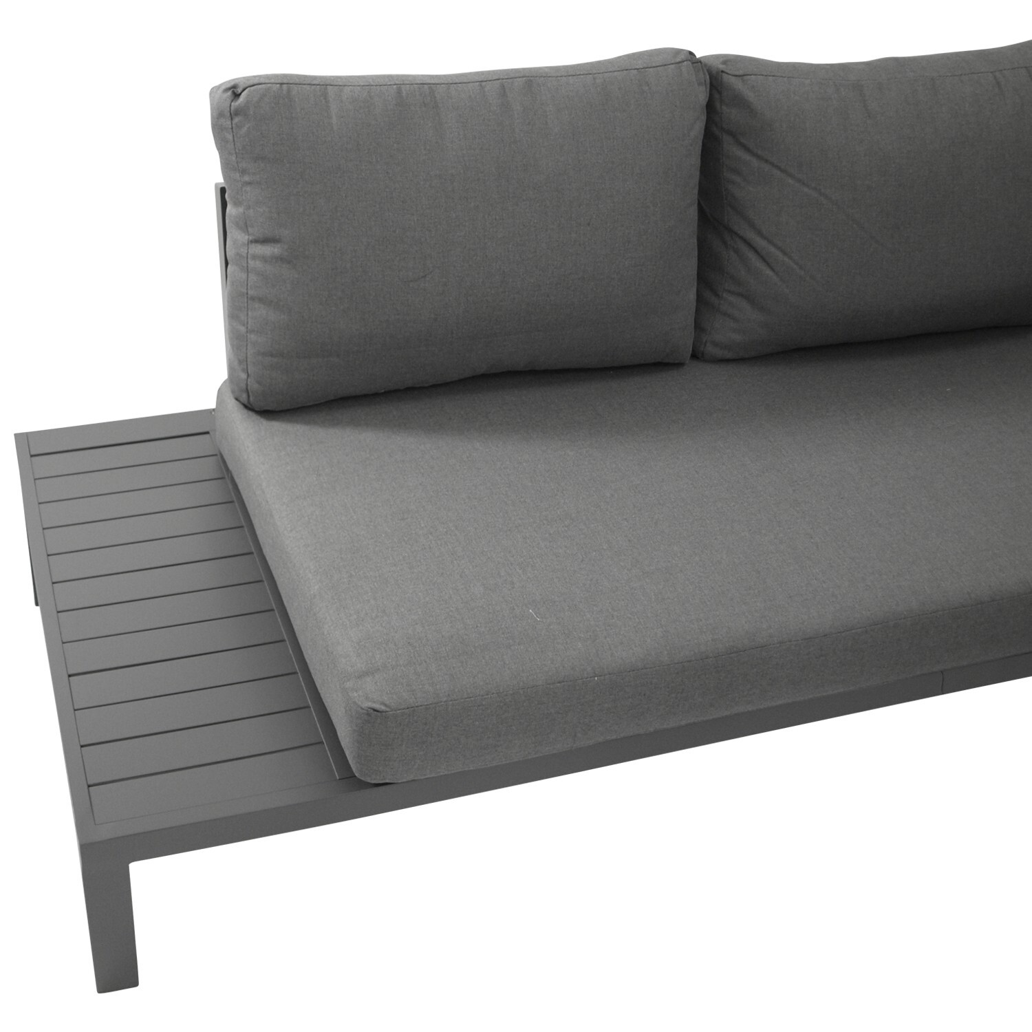 Eck-Lounge Set mit Tisch, Aluminium grau bei leitermann.de günstig kaufen Eck-Lounge Set mit Tisch, Aluminium grau