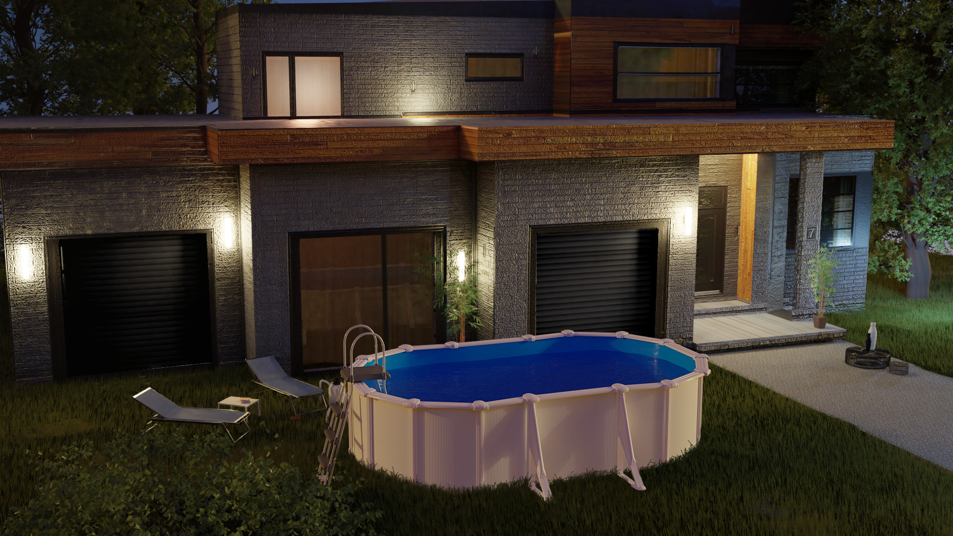 Stahlwandpool FIDJI, weiß