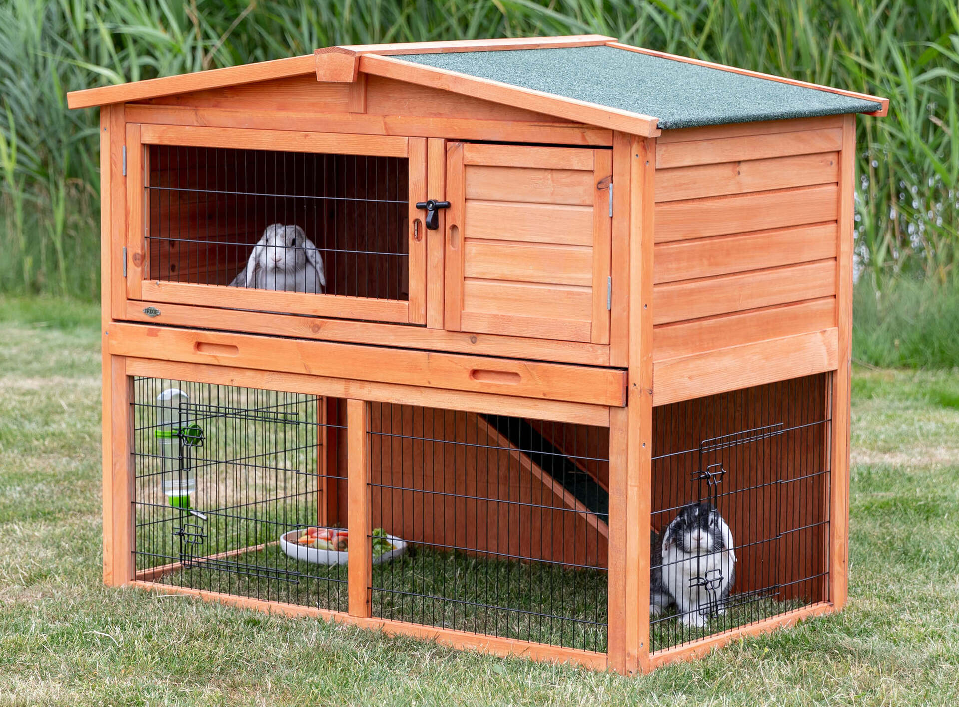 Kleintierstall mit Freilaufgehege bei leitermann.de günstig kaufen Kleintierstall mit Freilaufgehege